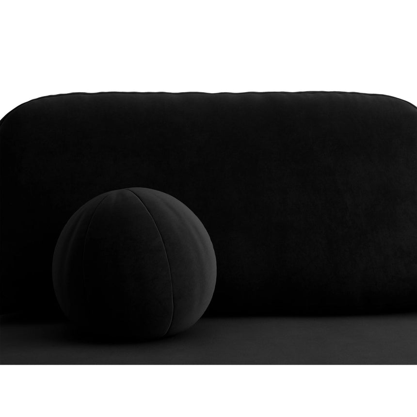 Ravello 3-Sitzer Sofa mit Schlaffunktion, ausklappbar, aus Samt in Schwarz (Salvador 19), 202x110 cm von Ferrani Interiors – Bild 8