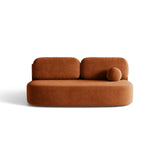 Ravello 3-Sitzer Sofa mit Schlaffunktion, ausklappbar, aus Samt in Terrakotta (Salvador 14), 202x110 cm von Ferrani Interiors – Bild 1