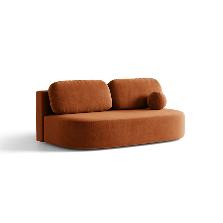 Ravello 3-Sitzer Sofa mit Schlaffunktion, ausklappbar, aus Samt in Terrakotta (Salvador 14), 202x110 cm von Ferrani Interiors – Bild 2