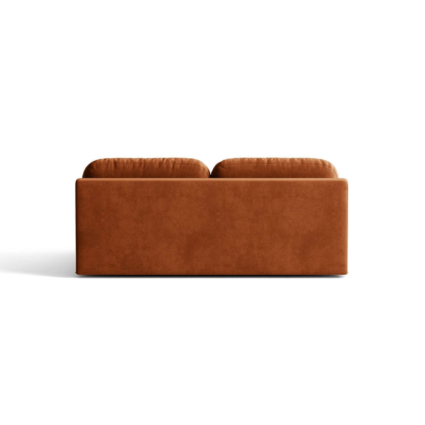 Ravello 3-Sitzer Sofa mit Schlaffunktion, ausklappbar, aus Samt in Terrakotta (Salvador 14), 202x110 cm von Ferrani Interiors – Bild 4