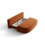 Ravello 3-Sitzer Sofa mit Schlaffunktion, ausklappbar, aus Samt in Terrakotta (Salvador 14), 202x110 cm von Ferrani Interiors – Bild 5