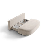 Ravello 3-Sitzer Sofa mit Schlaffunktion, ausklappbar, aus Samt oder Strukturstoff, 202x110 cm von Ferrani Interiors – Bild 5