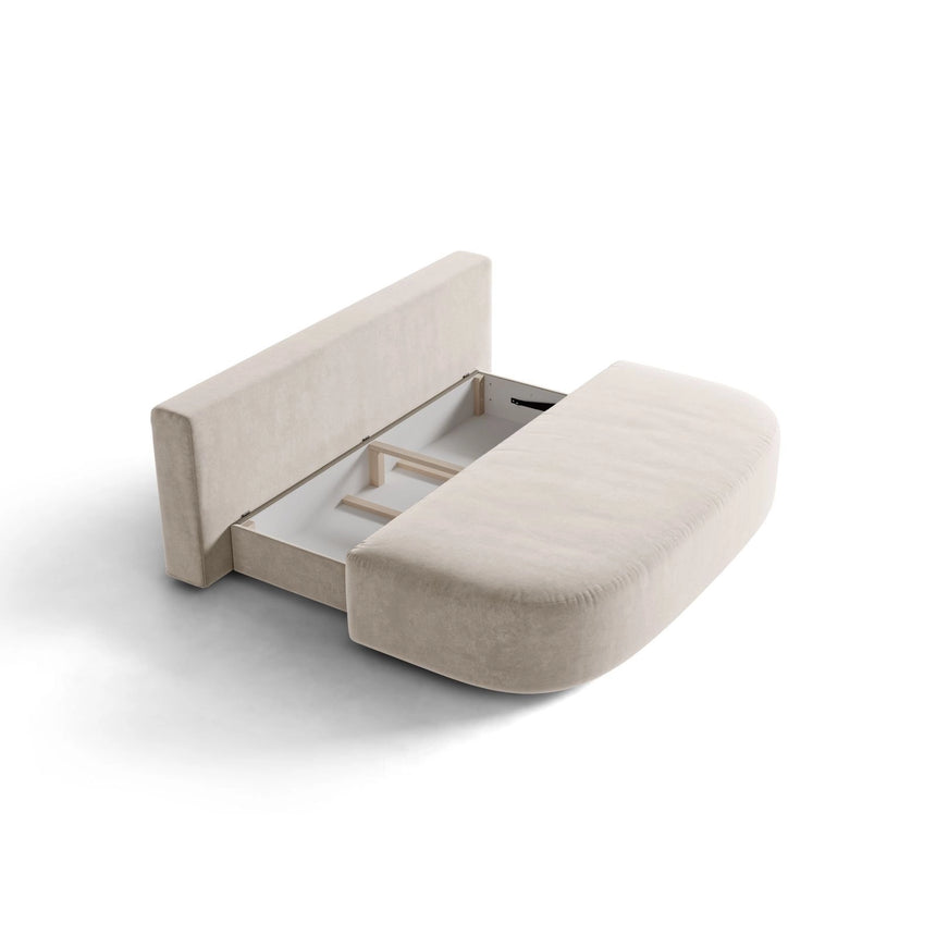 Ravello 3-Sitzer Sofa mit Schlaffunktion, ausklappbar, aus Samt oder Strukturstoff, 202x110 cm von Ferrani Interiors – Bild 5