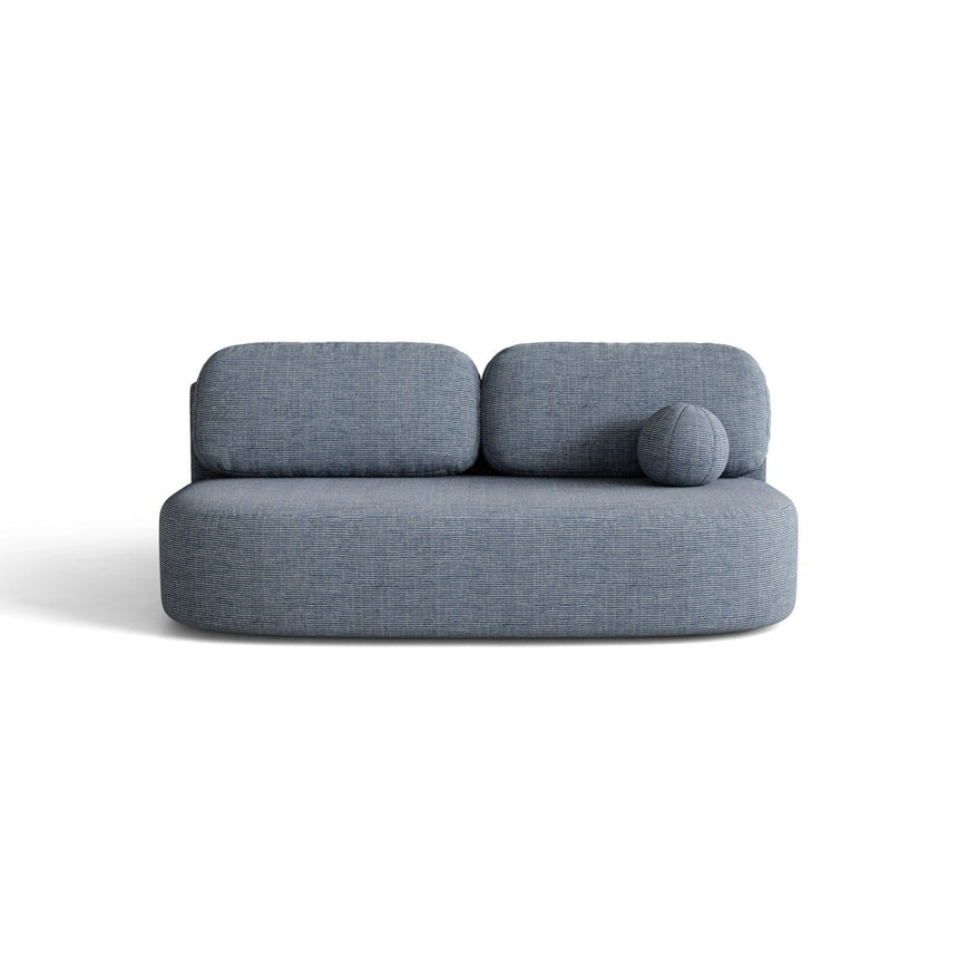Ravello 3-Sitzer Sofa mit Schlaffunktion, ausklappbar, aus Strukturstoff in Blau meliert (Baltimore Marine), 202x110 cm von Ferrani Interiors – Bild 1