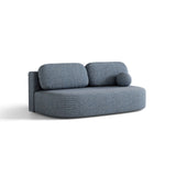 Ravello 3-Sitzer Sofa mit Schlaffunktion, ausklappbar, aus Strukturstoff in Blau meliert (Baltimore Marine), 202x110 cm von Ferrani Interiors – Bild 2