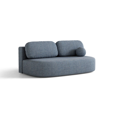 Ravello 3-Sitzer Sofa mit Schlaffunktion, ausklappbar, aus Strukturstoff in Blau meliert (Baltimore Marine), 202x110 cm von Ferrani Interiors – Bild 2