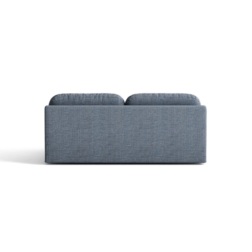Ravello 3-Sitzer Sofa mit Schlaffunktion, ausklappbar, aus Strukturstoff in Blau meliert (Baltimore Marine), 202x110 cm von Ferrani Interiors – Bild 4
