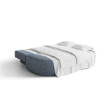 Ravello 3-Sitzer Sofa mit Schlaffunktion, ausklappbar, aus Strukturstoff in Blau meliert (Baltimore Marine), 202x110 cm von Ferrani Interiors – Bild 6