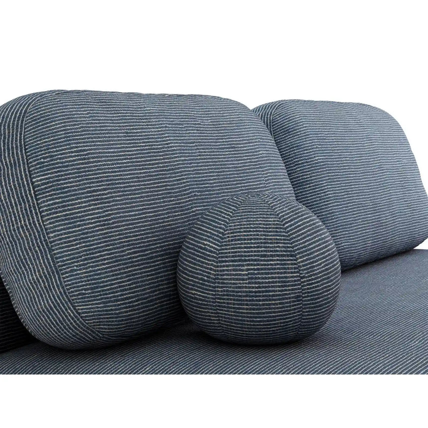 Ravello 3-Sitzer Sofa mit Schlaffunktion, ausklappbar, aus Strukturstoff in Blau meliert (Baltimore Marine), 202x110 cm von Ferrani Interiors – Bild 7