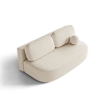 Ravello 3-Sitzer Sofa mit Schlaffunktion, ausklappbar, aus Strukturstoff in Hellbeige (Baltimore Sand), 202x110 cm von Ferrani Interiors – Bild 3