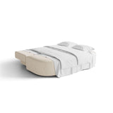 Ravello 3-Sitzer Sofa mit Schlaffunktion, ausklappbar, aus Strukturstoff in Hellbeige (Baltimore Sand), 202x110 cm von Ferrani Interiors – Bild 6
