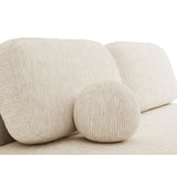 Ravello 3-Sitzer Sofa mit Schlaffunktion, ausklappbar, aus Strukturstoff in Hellbeige (Baltimore Sand), 202x110 cm von Ferrani Interiors – Bild 7