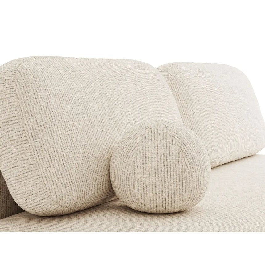 Ravello 3-Sitzer Sofa mit Schlaffunktion, ausklappbar, aus Strukturstoff in Hellbeige (Baltimore Sand), 202x110 cm von Ferrani Interiors – Bild 7