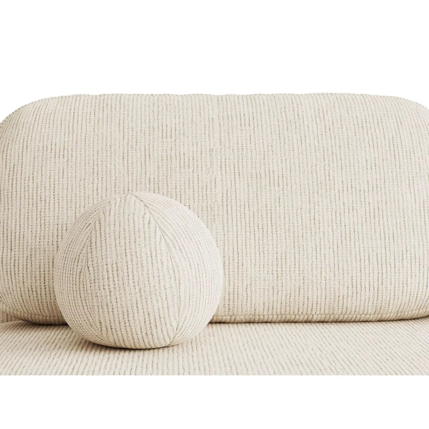 Ravello 3-Sitzer Sofa mit Schlaffunktion, ausklappbar, aus Strukturstoff in Hellbeige (Baltimore Sand), 202x110 cm von Ferrani Interiors – Bild 8