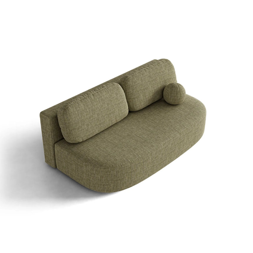 Ravello 3-Sitzer Sofa mit Schlaffunktion, ausklappbar, aus Strukturstoff in Oliv (Baltimore Pistachio), 202x110 cm von Ferrani Interiors – Bild 3