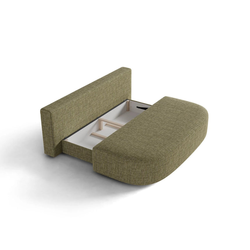 Ravello 3-Sitzer Sofa mit Schlaffunktion, ausklappbar, aus Strukturstoff in Oliv (Baltimore Pistachio), 202x110 cm von Ferrani Interiors – Bild 5