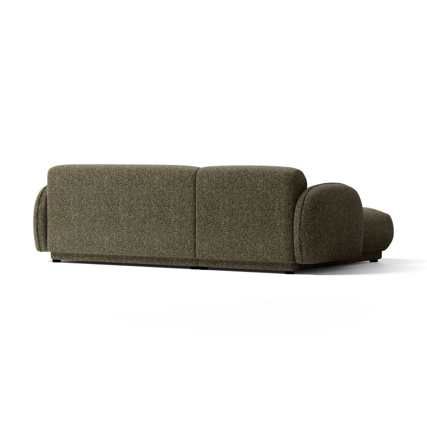Treviso 3-Sitzer Ecksofa links aus Bouclé in Amazonasgrün (Miles Forest), 244x148 cm von Ferrani Interiors – Bild 5