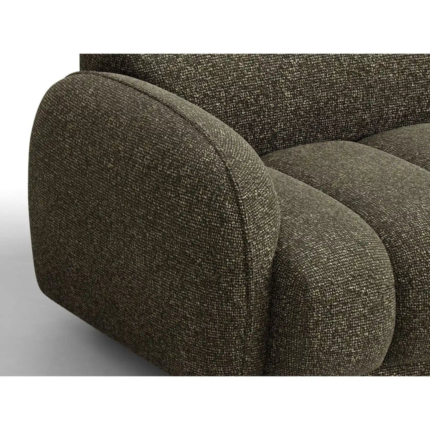 Treviso 3-Sitzer Ecksofa links aus Bouclé in Amazonasgrün (Miles Forest), 244x148 cm von Ferrani Interiors – Bild 6