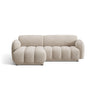 Treviso 3-Sitzer Ecksofa links aus Bouclé in Beige meliert (Miles Sand), 216x148 cm von Ferrani Interiors – Bild 1