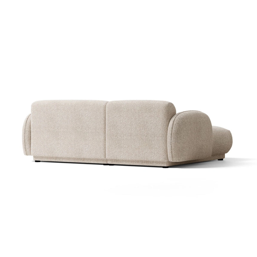 Treviso 3-Sitzer Ecksofa links aus Bouclé in Beige meliert (Miles Sand), 216x148 cm von Ferrani Interiors – Bild 5