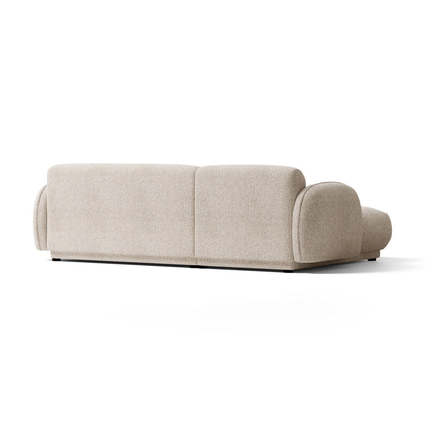 Treviso 3-Sitzer Ecksofa links aus Bouclé in Beige meliert (Miles Sand), 244x148 cm von Ferrani Interiors – Bild 5