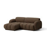 Treviso 3-Sitzer Ecksofa links aus Bouclé in Braun (Miles Chocolate), 216x148 cm von Ferrani Interiors – Bild 3