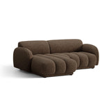 Treviso 3-Sitzer Ecksofa links aus Bouclé in Braun (Miles Chocolate), 216x148 cm von Ferrani Interiors – Bild 4
