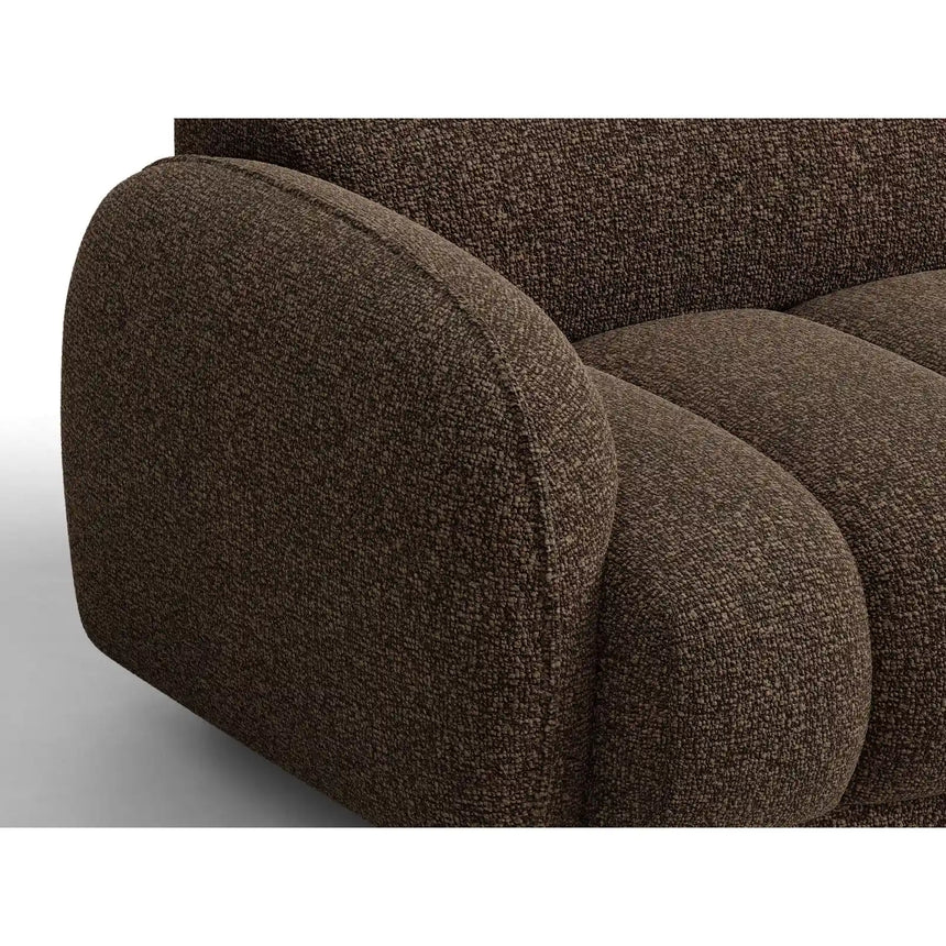 Treviso 3-Sitzer Ecksofa links aus Bouclé in Braun (Miles Chocolate), 216x148 cm von Ferrani Interiors – Bild 6