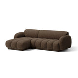 Treviso 3-Sitzer Ecksofa links aus Bouclé in Braun (Miles Chocolate), 244x148 cm von Ferrani Interiors – Bild 3