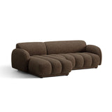 Treviso 3-Sitzer Ecksofa links aus Bouclé in Braun (Miles Chocolate), 244x148 cm von Ferrani Interiors – Bild 4