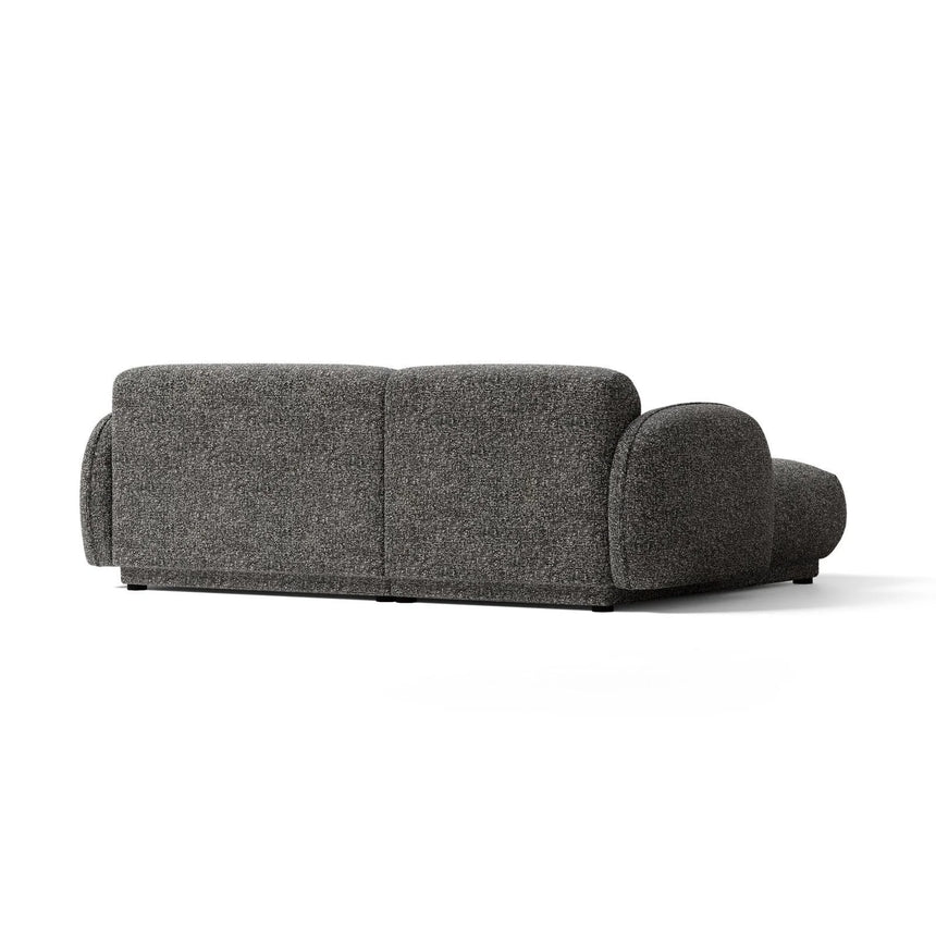Treviso 3-Sitzer Ecksofa links aus Bouclé in Dunkelgrau meliert (Miles Charcoal), 216x148 cm von Ferrani Interiors – Bild 5