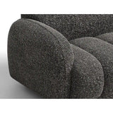 Treviso 3-Sitzer Ecksofa links aus Bouclé in Dunkelgrau meliert (Miles Charcoal), 216x148 cm von Ferrani Interiors – Bild 6