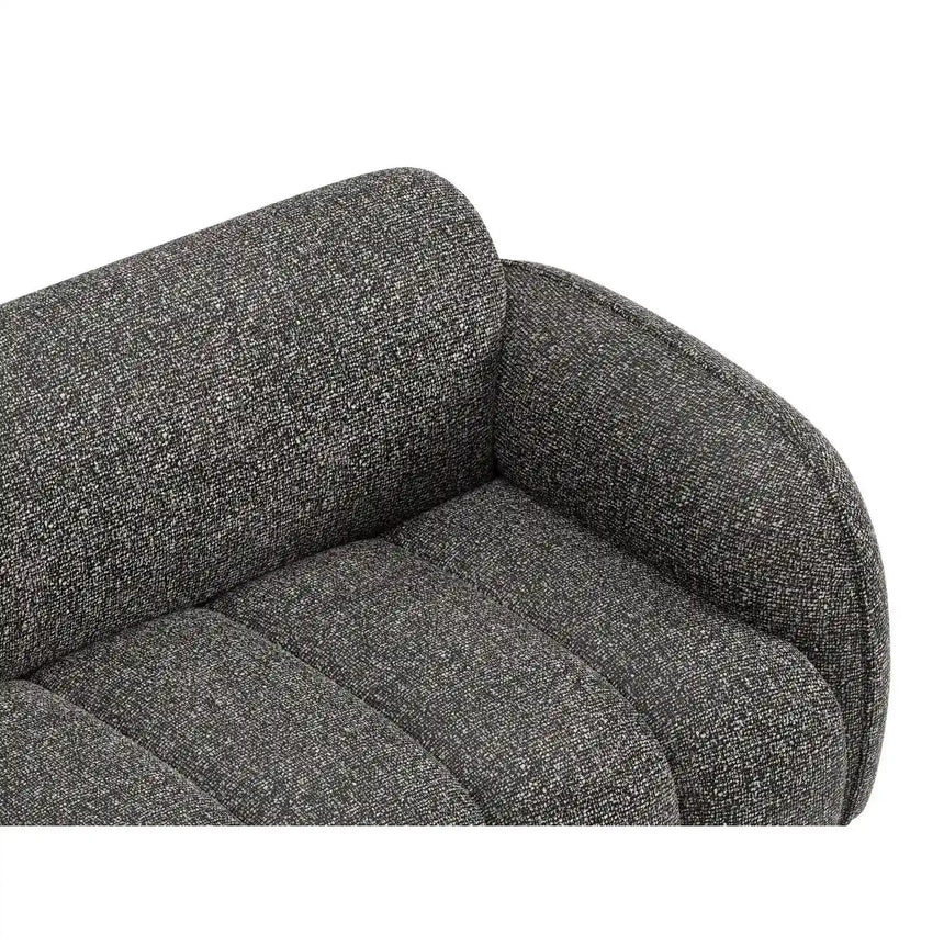 Treviso 3-Sitzer Ecksofa links aus Bouclé in Dunkelgrau meliert (Miles Charcoal), 216x148 cm von Ferrani Interiors – Bild 7
