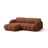 Treviso 3-Sitzer Ecksofa links aus Bouclé in Terrakotta (Miles Rust), 216x148 cm von Ferrani Interiors – Bild 3
