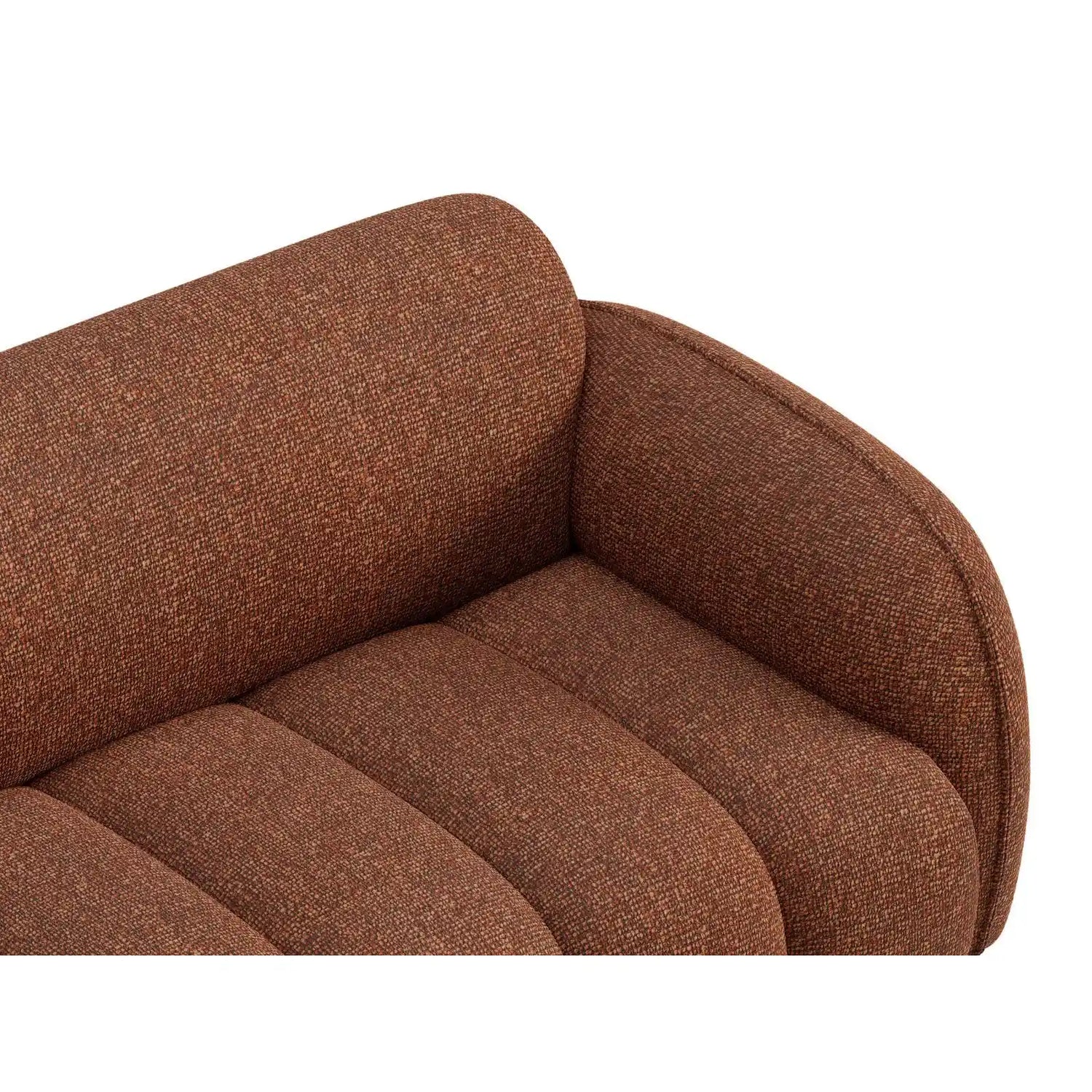 Treviso 3-Sitzer Ecksofa links aus Bouclé in Terrakotta (Miles Rust), 216x148 cm von Ferrani Interiors – Bild 7