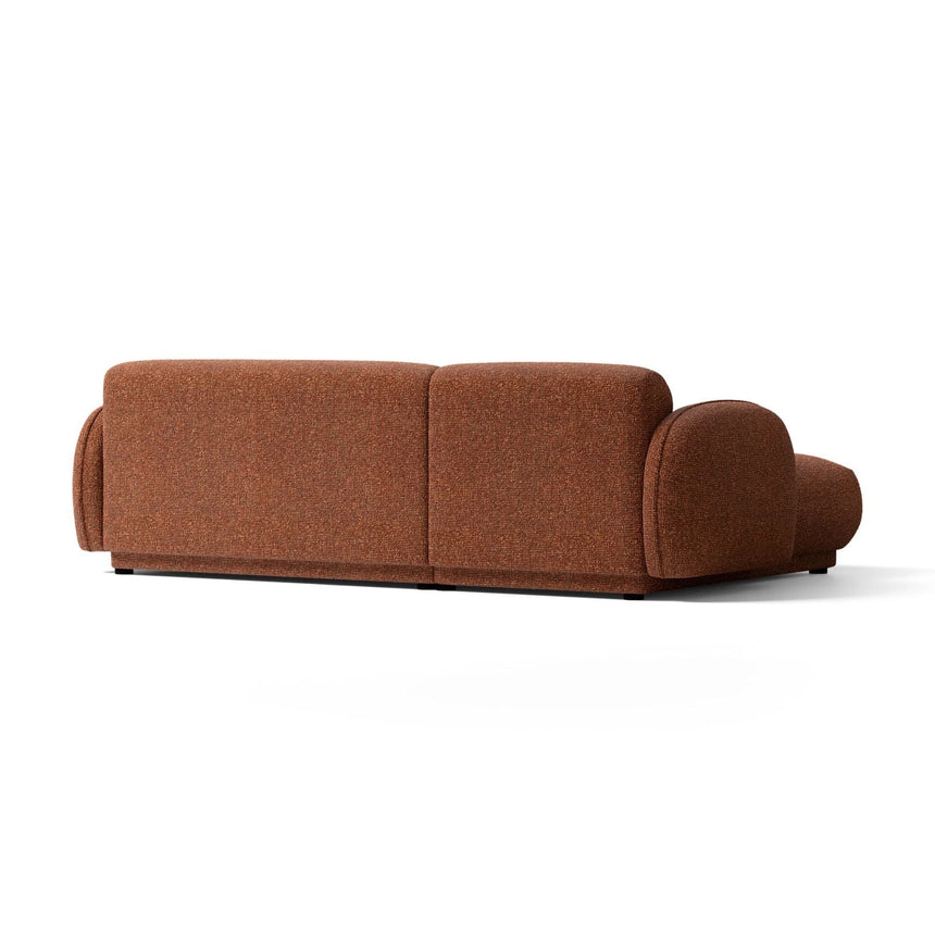 Treviso 3-Sitzer Ecksofa links aus Bouclé in Terrakotta (Miles Rust), 244x148 cm von Ferrani Interiors – Bild 5