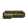 Treviso 3-Sitzer Ecksofa links aus Samt in Hellgrün (Casino Forest), 244x148 cm von Ferrani Interiors – Bild 1
