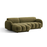 Treviso 3-Sitzer Ecksofa links aus Samt in Hellgrün (Casino Forest), 244x148 cm von Ferrani Interiors – Bild 4