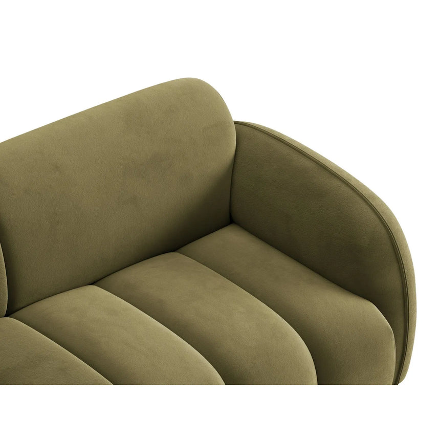 Treviso 3-Sitzer Ecksofa links aus Samt in Hellgrün (Casino Forest), 244x148 cm von Ferrani Interiors – Bild 7
