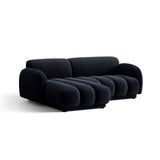 Treviso 3-Sitzer Ecksofa links aus Samt in Königsblau (Casino Deep Blue), 216x148 cm von Ferrani Interiors – Bild 4