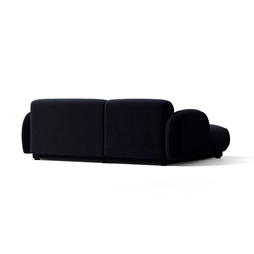 Treviso 3-Sitzer Ecksofa links aus Samt in Königsblau (Casino Deep Blue), 216x148 cm von Ferrani Interiors – Bild 5