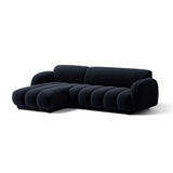 Treviso 3-Sitzer Ecksofa links aus Samt in Königsblau (Casino Deep Blue), 244x148 cm von Ferrani Interiors – Bild 3