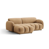 Treviso 3-Sitzer Ecksofa links aus Samt in Mandelbeige (Casino Lion), 216x148 cm von Ferrani Interiors – Bild 4