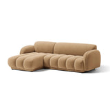 Treviso 3-Sitzer Ecksofa links aus Samt in Mandelbeige (Casino Lion), 244x148 cm von Ferrani Interiors – Bild 3