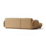 Treviso 3-Sitzer Ecksofa links aus Samt in Mandelbeige (Casino Lion), 244x148 cm von Ferrani Interiors – Bild 5