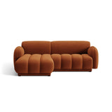 Treviso 3-Sitzer Ecksofa links aus Samt in Terrakotta (Casino Terracota), 216x148 cm von Ferrani Interiors – Bild 1