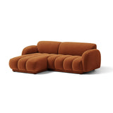 Treviso 3-Sitzer Ecksofa links aus Samt in Terrakotta (Casino Terracota), 216x148 cm von Ferrani Interiors – Bild 3