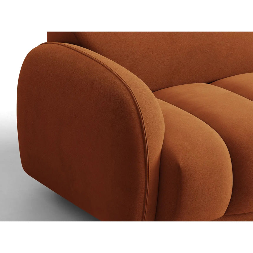 Treviso 3-Sitzer Ecksofa links aus Samt in Terrakotta (Casino Terracota), 216x148 cm von Ferrani Interiors – Bild 6