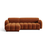 Treviso 3-Sitzer Ecksofa links aus Samt in Terrakotta (Casino Terracota), 244x148 cm von Ferrani Interiors – Bild 1
