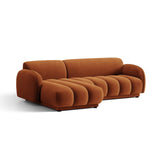 Treviso 3-Sitzer Ecksofa links aus Samt in Terrakotta (Casino Terracota), 244x148 cm von Ferrani Interiors – Bild 4